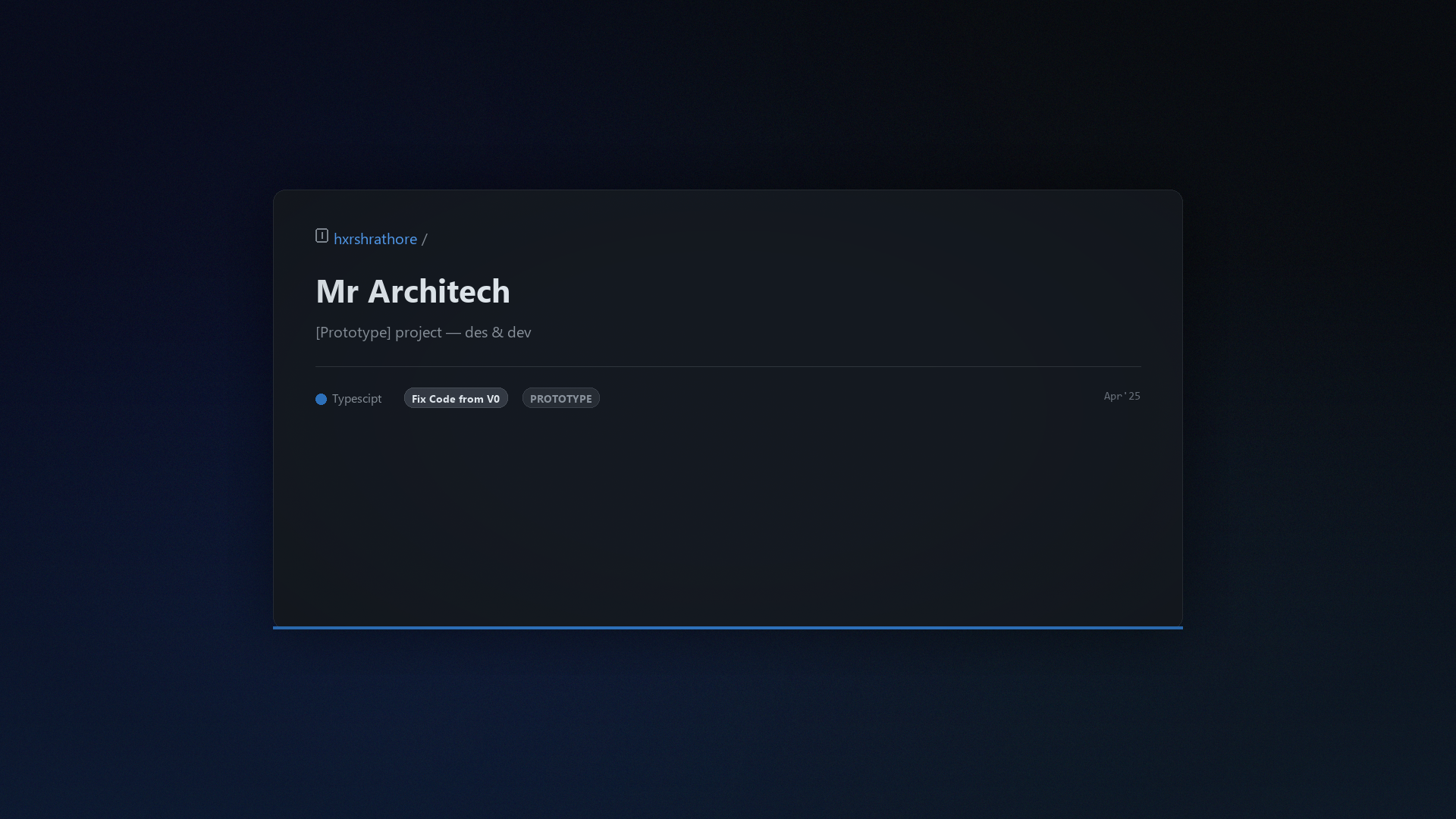 Mr Architech